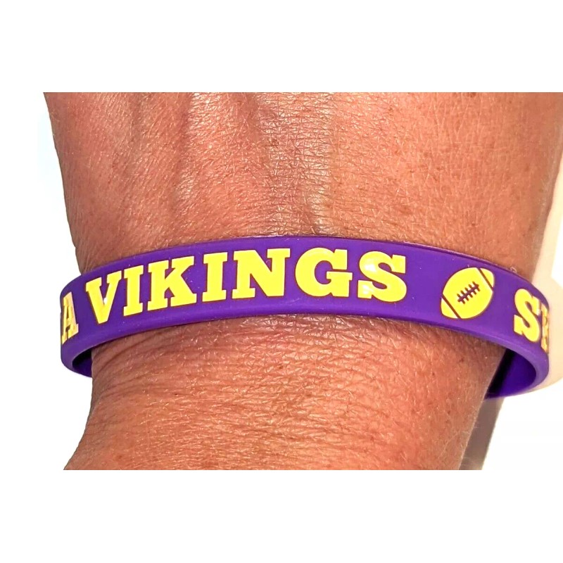 "Minnesota Vikings" "SKOL" silicone Wristband bracelet, NEW