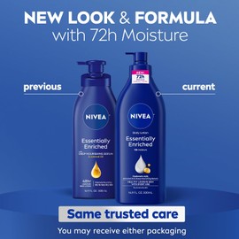 NIVEA Essentially Enriched Body Lotion 48h Hidratación – Pack 2 de 16.9 oz
