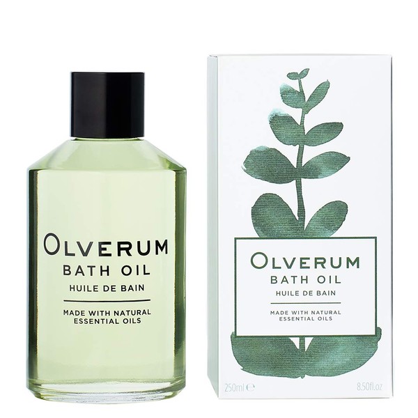 Olverum Bath Oil – Luxury Muscle Soothing Bath Oil – Highly Concentrated Blend of Pure Essential Oils – Best Relaxing Bath Oil Women and Men – Natural Vegan Green Wellness – Relax (250ML)