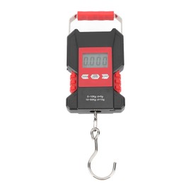 Fish Scale, 110lb Backlit LCD Display USB Charging Fishing Scale Waterproof High Accuracy ABS Plastic Hanging Hook Scale with Tape Measure for Home, Farm, Outdoor
