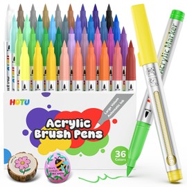 Acrylic Pens Drawing Set for Stone, Wood, Fabric, Glass & Ceramic; Perfect for Crafts, Painting & Decorating at Christmas, Art Supplies (18 Colours)