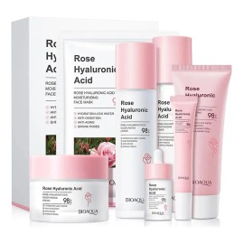 Set 6pz Bioaqua Rose Hyaluronic Acid 98%