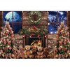 8x6ft Christmas Fireplace Photography Backdrop Christmas Theme Party Decorations Banner