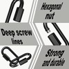 2Pack Black Heavy Duty Quick Links, 4Inch Threaded Quick Chain