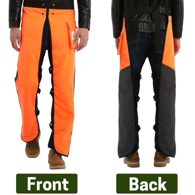 ZELARMAN Chainsaw Chaps Apron Wrap 8-layer for Men/Women Loggers Forest