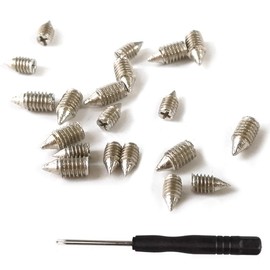 Tip Screws Pointed Cross Slot Leather Accessories for Belt Buckle Wallet Handbag Purse includes Screwdriver (Silver) -30 Pieces…