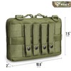 WYNEX Tactical Molle Admin Pouch, Upgrade Material Semi-Hidden Zipper &