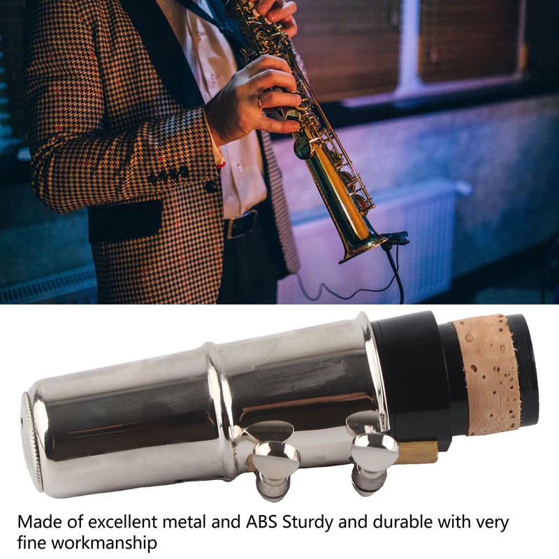 Clarinet Mouthpiece Kit with Ligature and Plastic Cap Portable Black