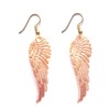 Rose Gold Angel Wing Earrings, 5cms drop