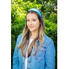 Motique Accessories Light Blue 2 Inch Wide Satin Hard Headband