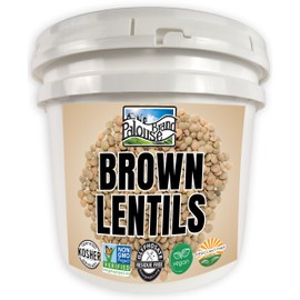 Certified Glyphosate Residue Free Brown Lentils | 25 LBS | Food Storage Bucket | Non-GMO | Grown on Our Family Farm | Bulk