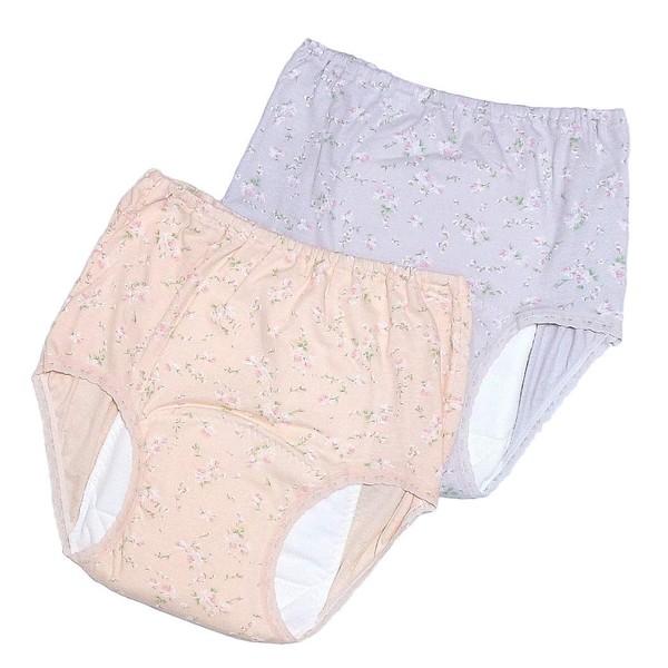 Trust Map Incontinence Pants, Incontinence Shorts, Women's, Set of 2, 5.3 fl oz (150 cc), Made in Japan, Safe for Use with Urine Odor Remover (2L, Floral Set)