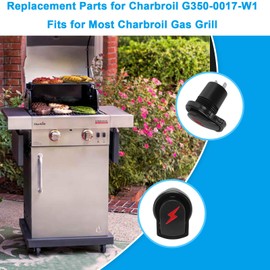 Outspark G350-0017-W1 2-Outlets Grill Igniters for Charbroil Electronic Ignition Module Replacement Kit w/Wires and 2 Push Buttons for Charbroil Surefire Ignition Systems