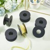 SUNNYCLUE 10Pcs Black Plastic Spool Large Empty Bobbins 6.9cm Flat