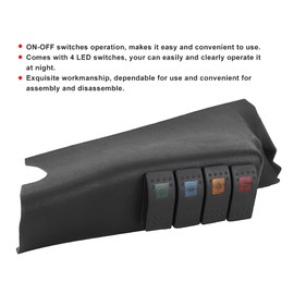 Aramox Auto A-Säulen-Schalter, Auto A-Säulen Schalter Panel Kombinationsschalter mit 4 LED Fit für Wrangler 2007-2017