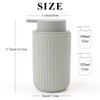 BosilunLife Grey Soap Dispenser Set - 2 Pack 12oz Ceramic