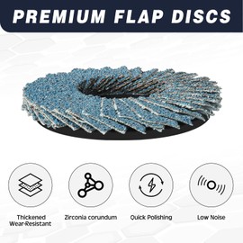 Shineboc 30PCS Flap Discs, 2 Inch (50mm) Angle Grinding Sanding Discs Grit 40/60/80- Grinder Discs for Angle Grinder to Sanding Grinding Metal Wood-2" Tray + 1 Rod