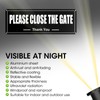 2 Pcs Please Close the Gate Sign Aluminum 3.5'' x