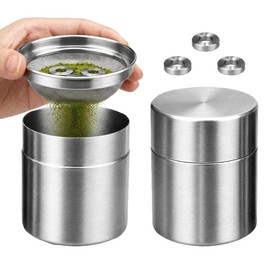 2-Pack Matcha Powder Sifter Container with 6 Stainless Steel Sifting Beads