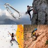 10PCS Premium Stainless Steel Snap Hook Carabiner Ring Screw Keychain