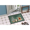 Caroline's Treasures CK7684MAT Brindle White English Bulldog Christmas Everyone Doormat