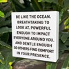 Farmhouse Beach Wooden Box Sign, Be Like The Ocean, Summer