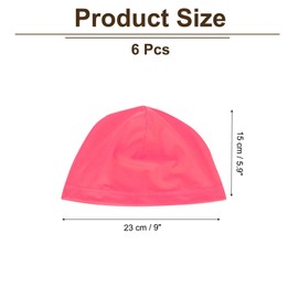 PATIKIL Sweat Wicking Cap, 6 Pack Skull Cap Football for Men Breathable Cooling Helmet Liner Bandana for Cycling Running Sports Hat, Pink