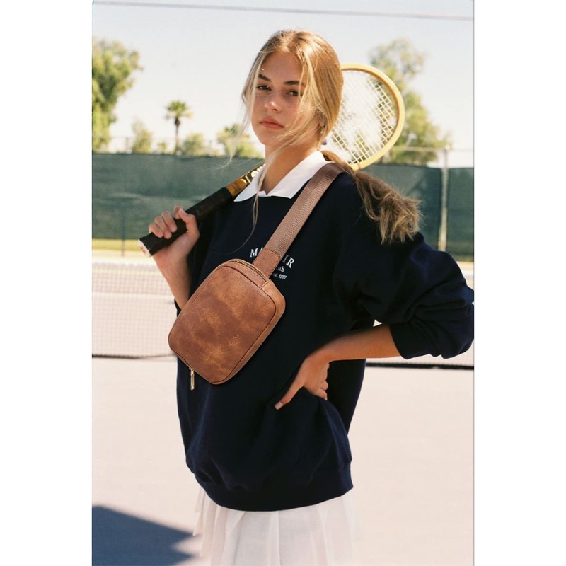 Telena - Riñonera de piel para mujer, riñoneras de moda,