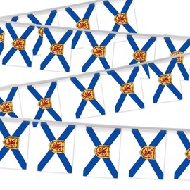 21FT Nova Scotia Pennant Small Flag Bunting,20 PCS Nova Scotian Mini String Banner Stripes Decor for Holiday Restaurant Home Party School