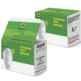 Neatmaster Ultrasonic Repeller & Insect Indoor Repeller, Electronic Ultrasonic Plug in Repellent for Roach, Mosquito, Mice, Spider, Ant, Flea, Bug, Pest Deterrent for House Garage Office Hotel-White