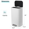 GarveeHome Kitchen Trash Can, 8 gal Stainless Steel Garbage Can