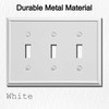 OKAWYC Triple Toggle Light Switch Cover Aria Metal Wall Plate,