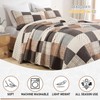 KALOOLA Plaid Quilt King Size - 100% Cotton Lightweight Quilted