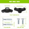 GRABOTE Updated Sets T-Handle Bolts Lawn Mower Handle Replacement Knobs