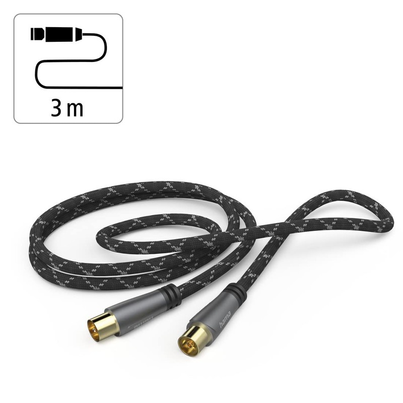 Hama Coaxial Aerial Cable 3 m Long 120 dB (Coaxial