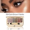 KXmzeG Matte Shimmer Eyeshadow Palette, 6 Color Glitter High Pigment