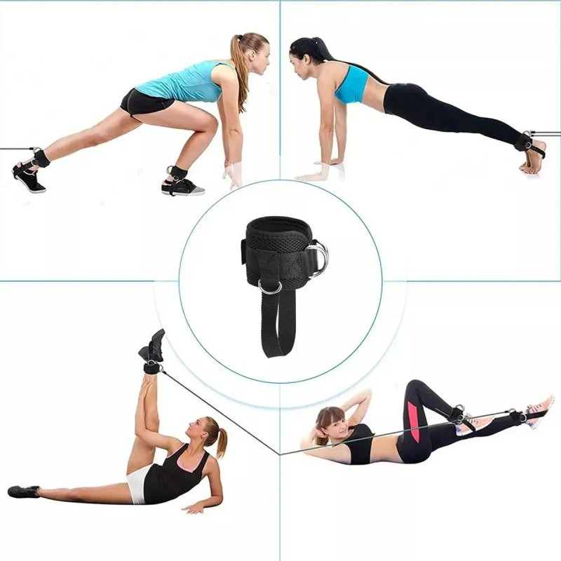 Grilletes Para Tobillo Gym Mujer Con Talonera, Correas De Tobillo