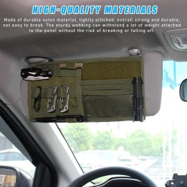 Unbranded Tactical MOLLE Car Sun Visor Organizer Auto Interior Accessories Storage Holder