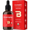 Gotas Líquidas Complejo Vitamina B Veganas, Sabor Frambuesa