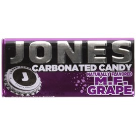 JONES Soda Carbonated Candy, Grape, Pack of 8