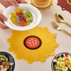 Plastic Dining Mats Set of 4 Sunflower Shape, Washable Placemat