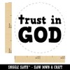 Trust in God Stylized with Cross Christian Self-Inking Rubber Stamp
