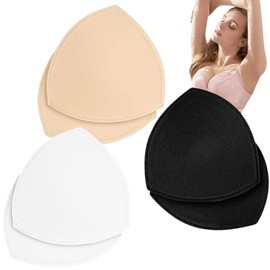 VERALY.MX 3 Pares Almohadillas Busto Copa Brasier Deportivas Top Inserciones de Almohadillas para Brasier Sin Relleno, Sencillas Delgadas Copas Almohadillas