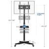 Yaheetech Rolling TV Stand for 23-60 inch Screens Mobile TV