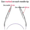 Size 15 Circular Knitting Needles for Blankets Set Round Metal