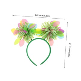 BESPORTBLE Striped Easter Party Headband with Pom Poms Lightweight and Comfortable Festive Accessories for All Ages Durable Design for Spring Celebrations and Holiday Fun