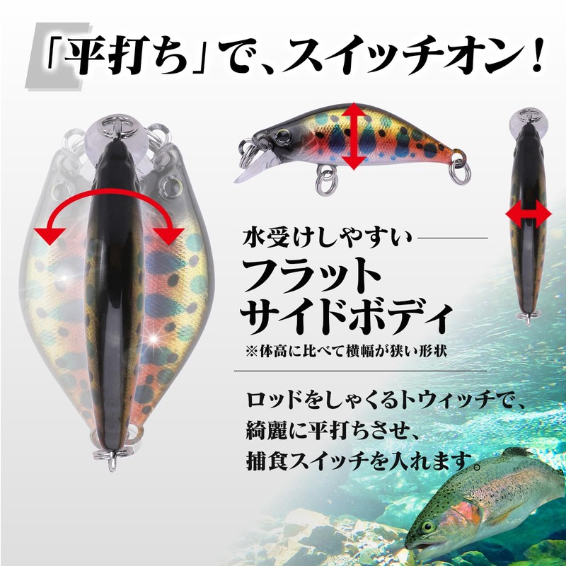 CONTYU Mountain Stream Minnow 5 Set, Punching Out Small Areas,