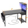 TIQLAB Gaming Desk 47 inch with Power Outlet and LED