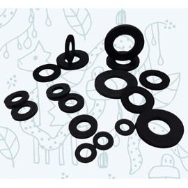 M3 Black Rubber Washers DIN 125 (Pack of 20) From A Washers size: 3.2mm Inside Diameter x 7mm Outside Diameter x 0.5mm Thickness
