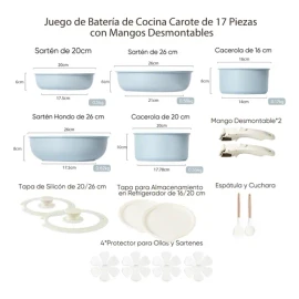 Juego De 18 Piezas De Utensilios Antiadherentes Carote